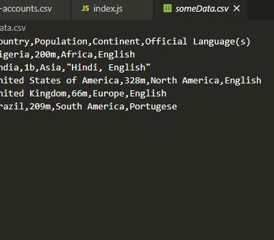 Reading and Writing CSV Files in Node.js with node-csv