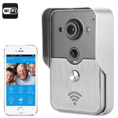 Video Door Intercom System - 1/4 Inch COMS Sensor, iOS + Android Support, Night Vision, POE, PIR Motion Detection