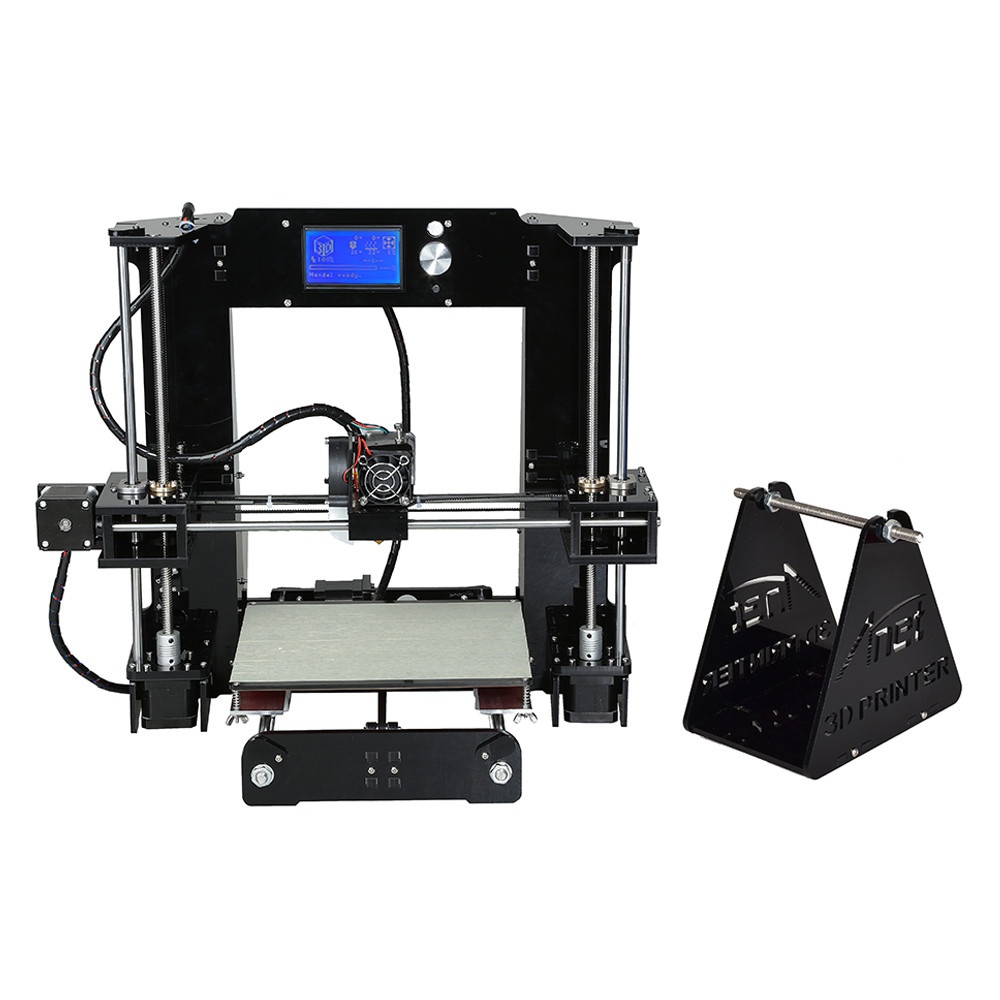 ANET A6 DIY 3D Printer Kit - Metal + Acrylic Frame, Multiple Filaments, 100MM Per Second Print Speed, Windos Mac + Linux Support